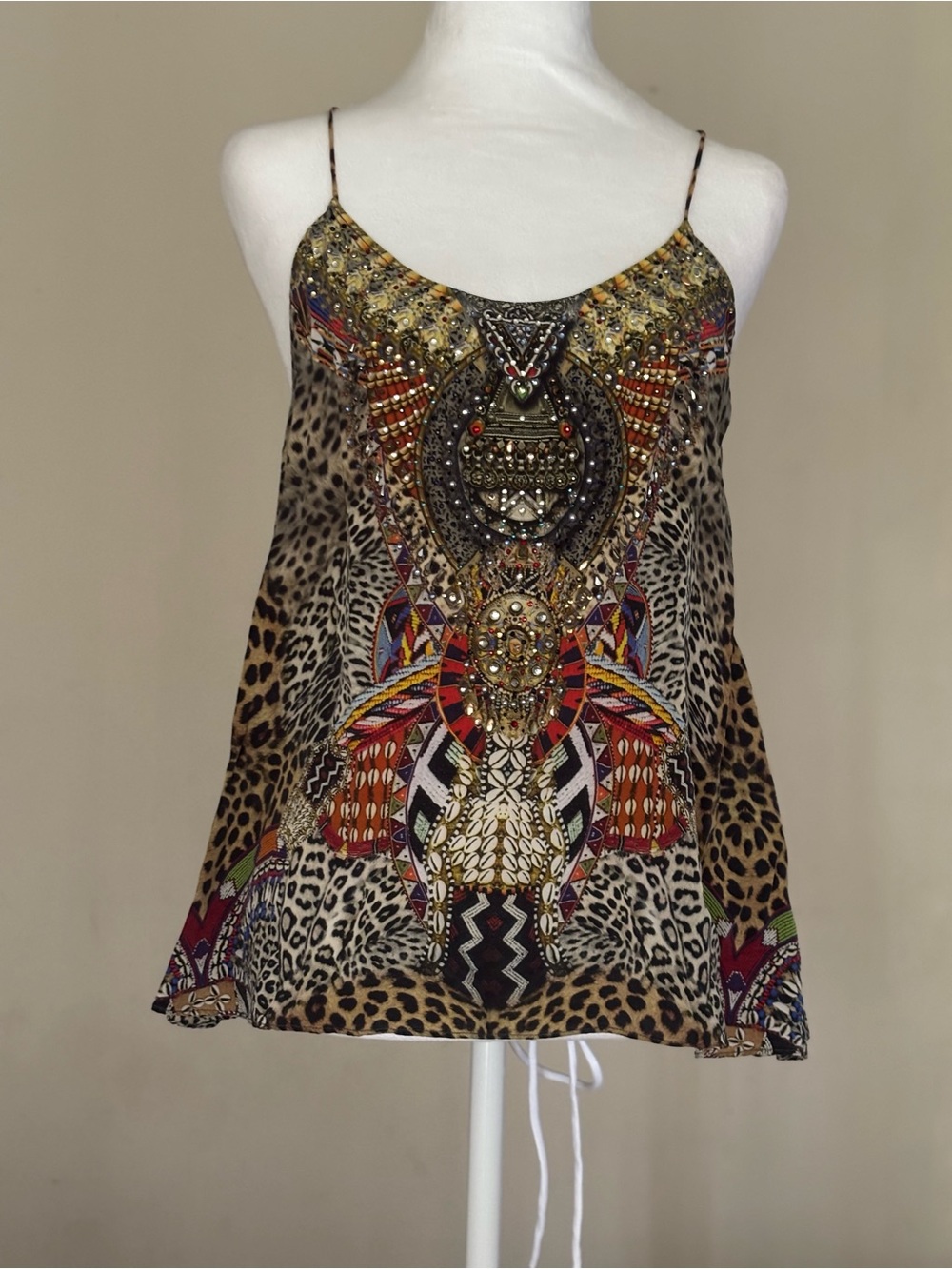 Camilla Asymmetrical Sleeveless Silk top - Picture 3 of 15